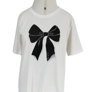 Camiseta Estampa Laço Preto