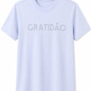 T-Shirt Gratidão C/Strass (𝙂)