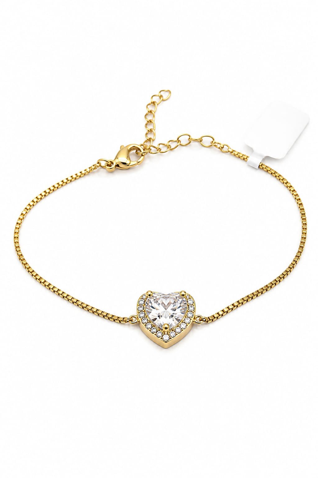 Pulseira  veneziana detalhe coração central