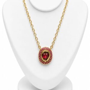 Colar pingente cravejado micro zircônia