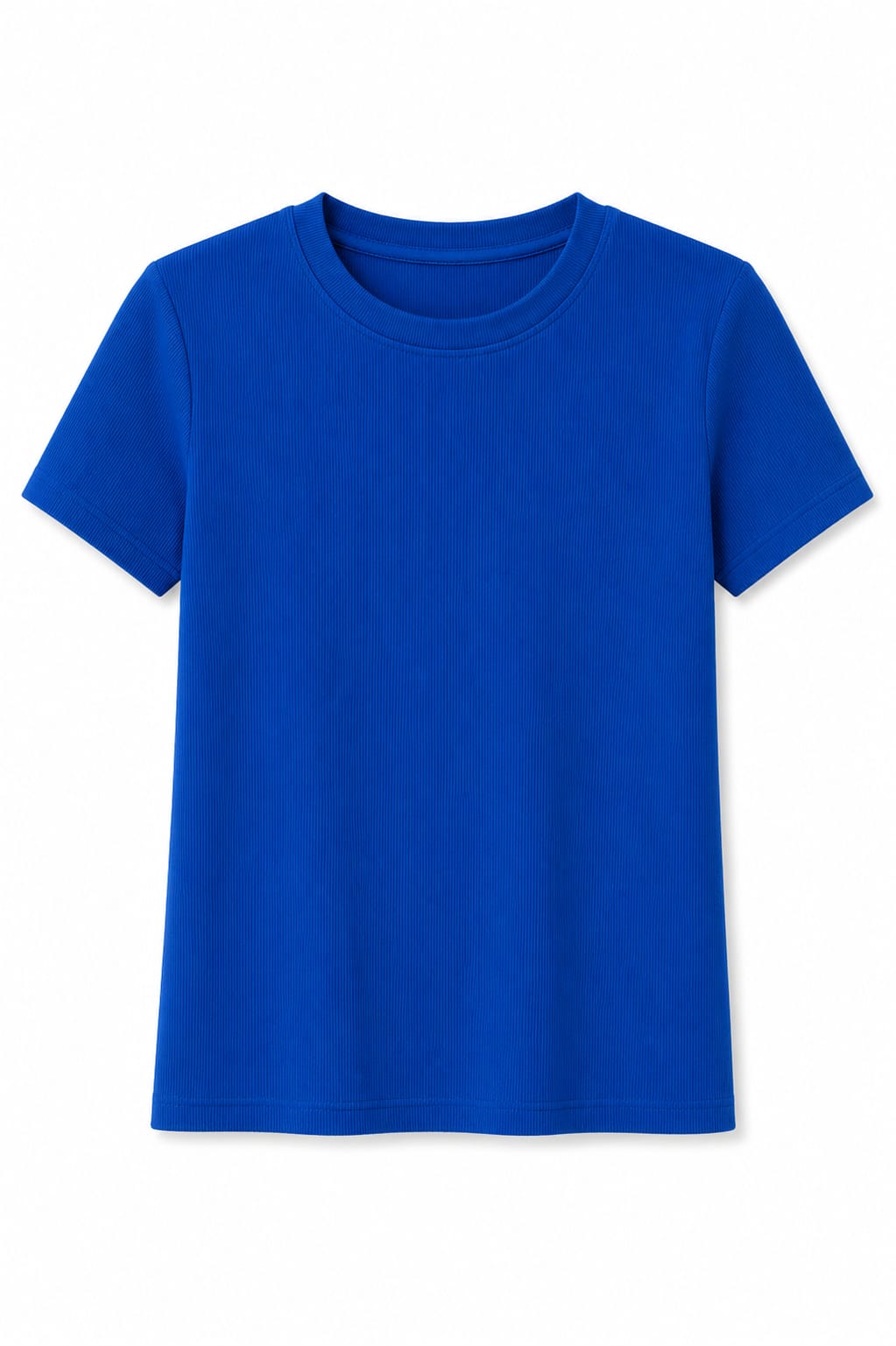 T-SHIRT CANELADA AZUL ROYAL (P, G, GG)