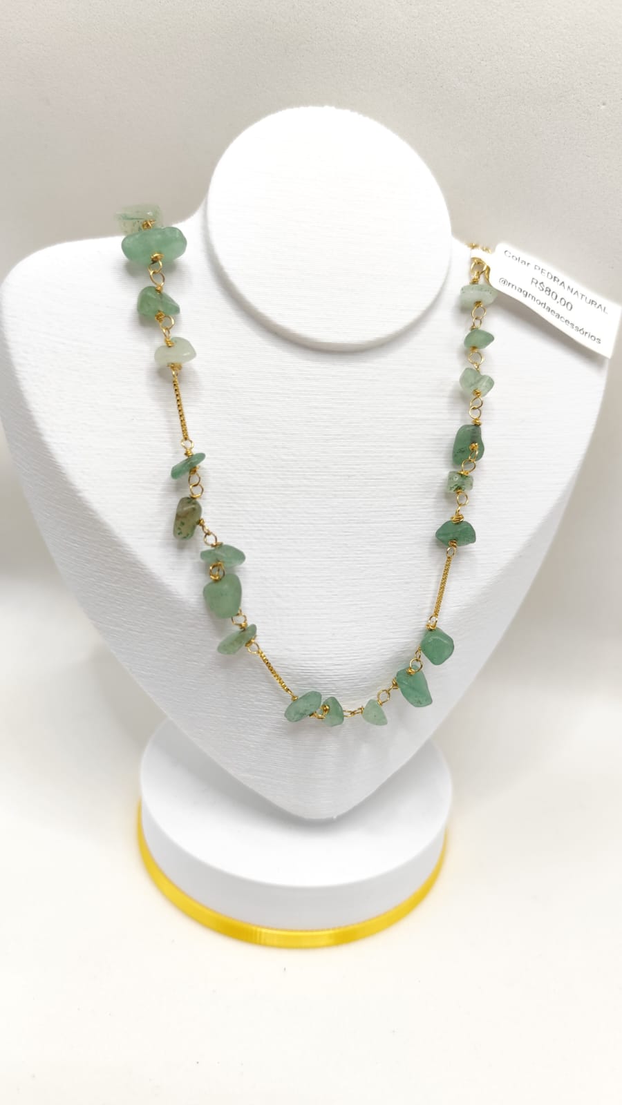 CHOKER PEDRA NATURAL (QUARTZO VERDE)
