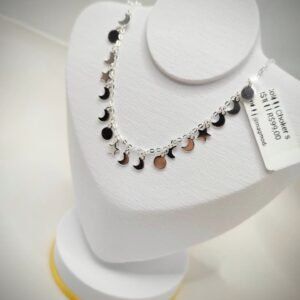 Choker com pingentes (lua,sol e estrela)