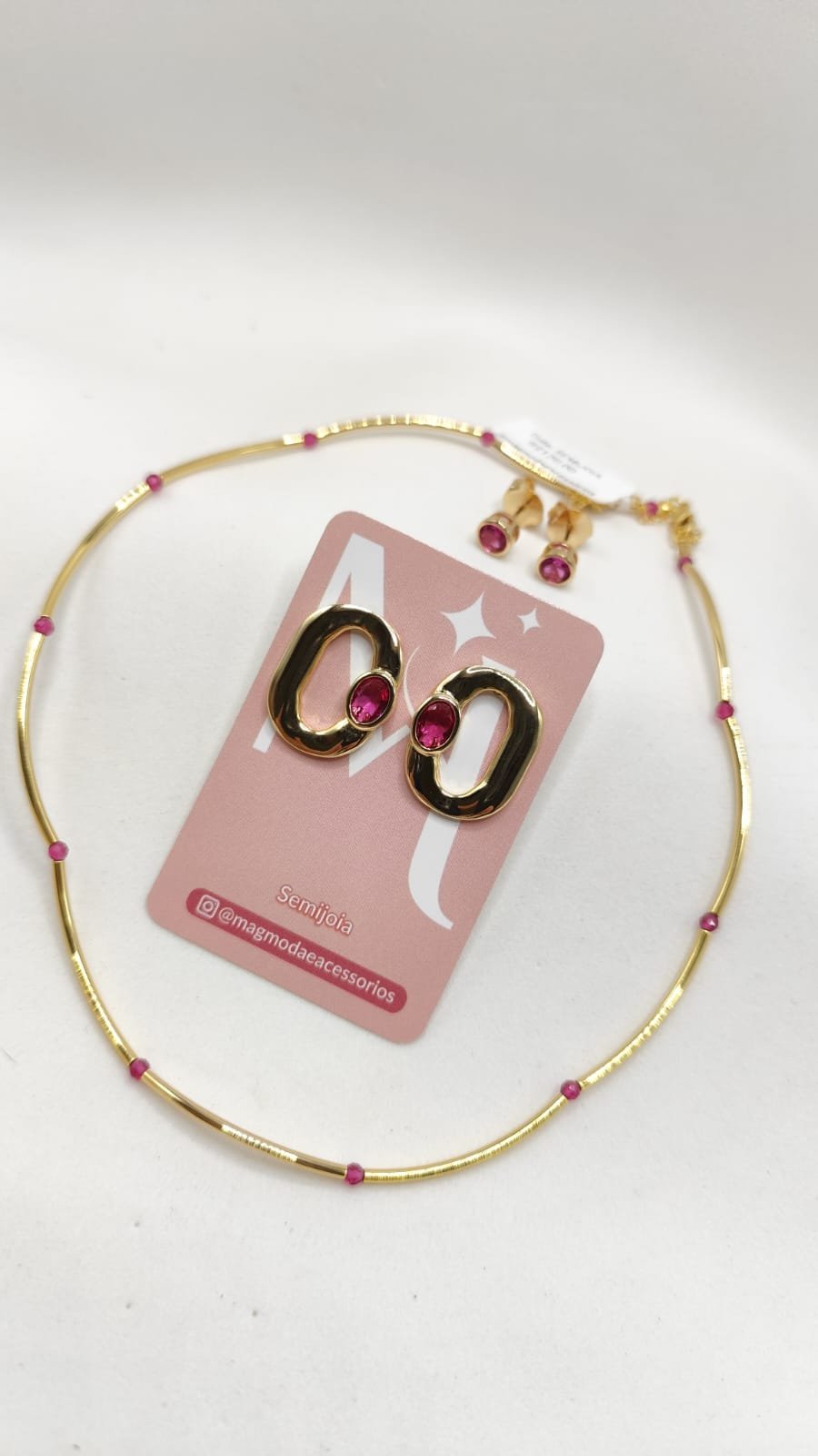 Choker canutilhos c/cristais - Imagem 2