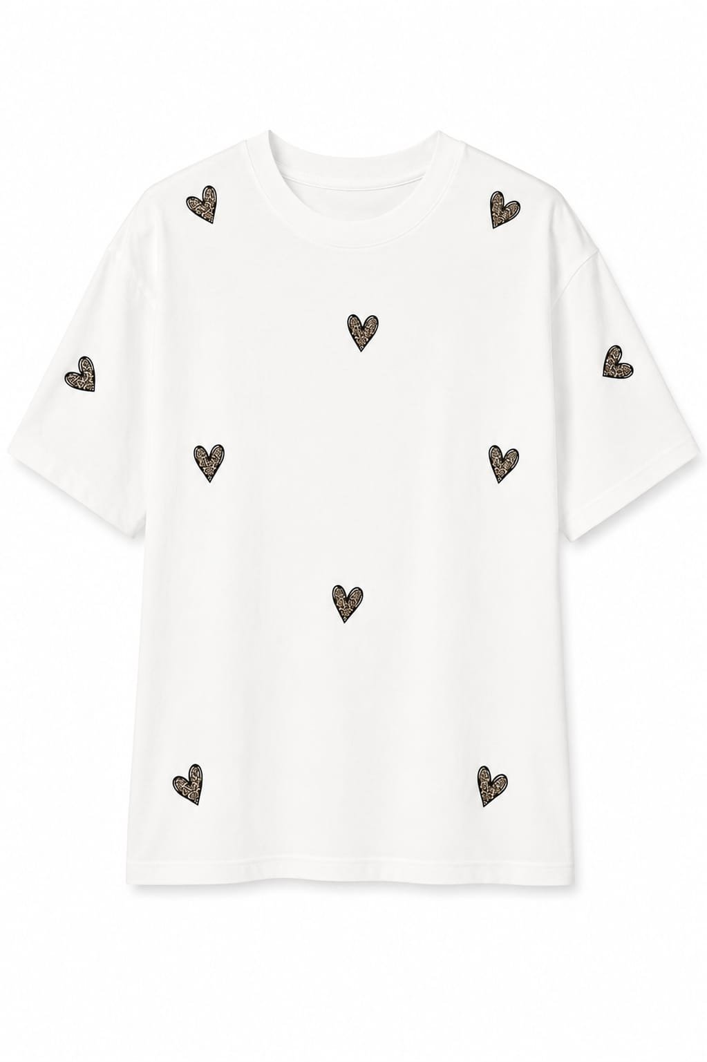 T-shirt corações tigre ( G3 )