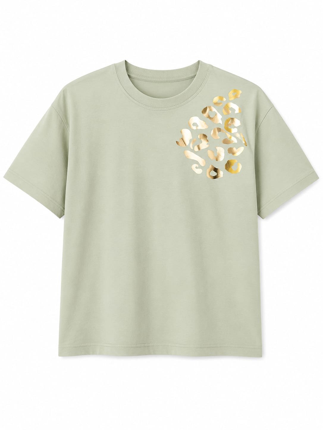 T-shirt tradicional cor verde folha seca ( P, GG )